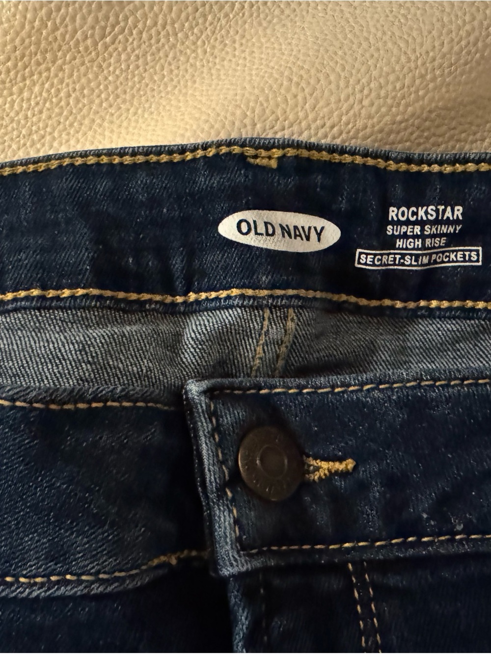 Old Navy Rockstar Super Skinny High Rise Women'sJeans - Dark Blue - Picture 5 of 6